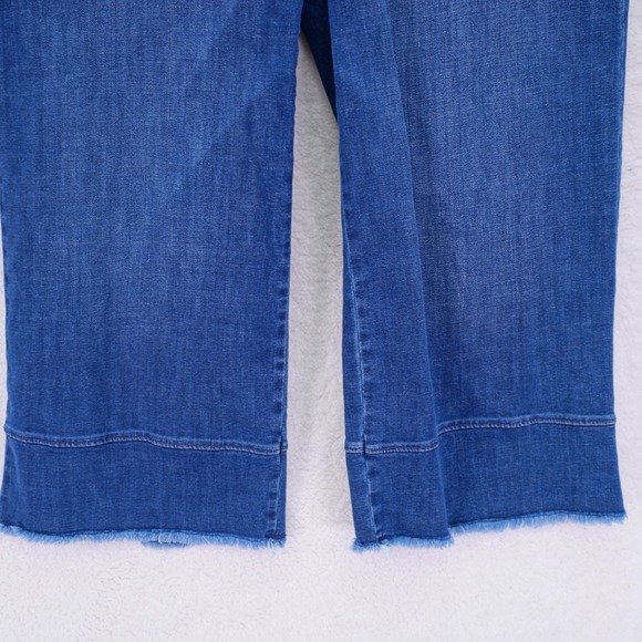 J. Jill Denim High Rise Full Leg Crops Jeans-14- 36 / 25 Capri Cotton Polyester - Picture 2 of 10